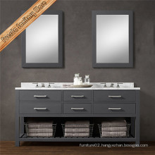 Solid Wood Bathroom Vanity Double Basin Bathroom Cabinet